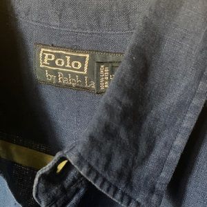 Polo Ralph Lauren 100% Linen Blue 
Size S